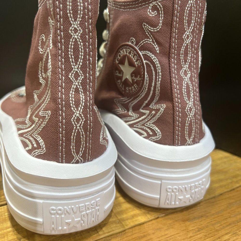 CONVERSE Chuck Taylor All Star Move Platform Western Embroidered Women Sneakers - Picture 5 of 5